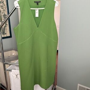 Banana Republic Factory Green V-Neck Mini Dress